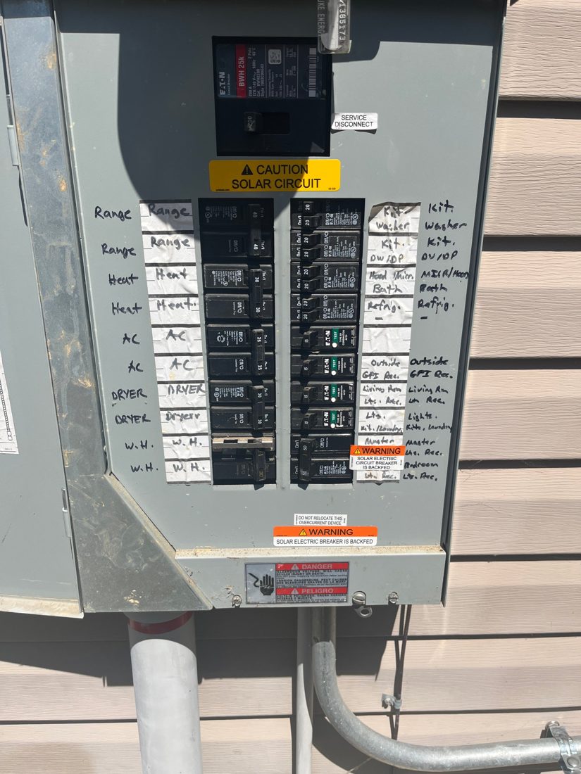 Upgraded breaker panel with every circuit labeled
