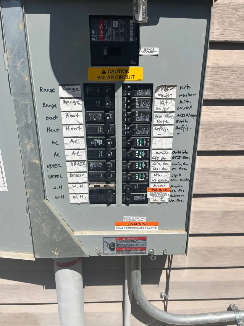 Newly upgraded breaker panel with every circuit labeled